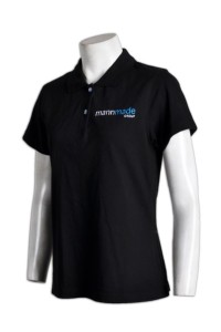 P466團體訂做女裝短袖衫  訂製黑色poloshirt  polo衫團體系列公司  POLO衫專門店    黑色